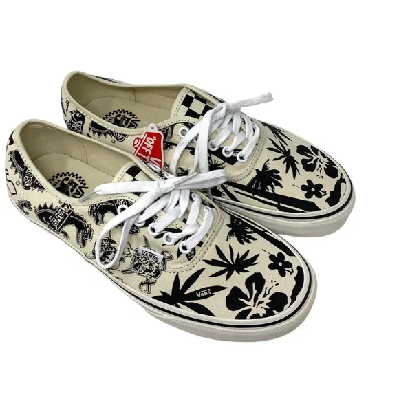 VANS Authentic Shoe Skate Low Top Sneakers Casual Men's White Canvas ALSU01654 - Picture 2 of 9